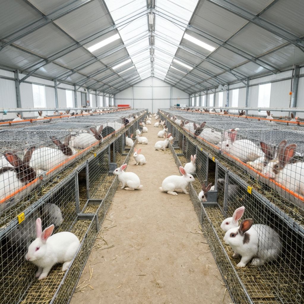 Commercial Rabbit Farm Setup